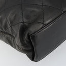 CHANEL Matelasse Hand Bag Leather Black Gold CC Auth ka1043-14