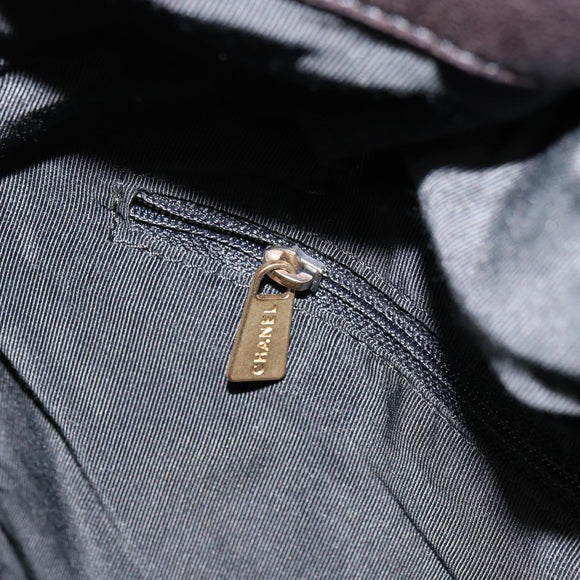 CHANEL Matelasse Hand Bag Leather Black Gold CC Auth ka1043