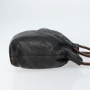 CHANEL Matelasse Hand Bag Leather Black Gold CC Auth ka1043-3