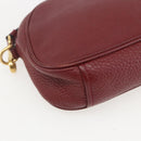 PRADA Shoulder Bag Leather 2way Bordeaux Gold Auth ka1044-14