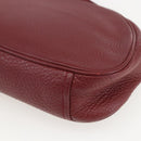 PRADA Shoulder Bag Leather 2way Bordeaux Gold Auth ka1044-15