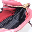 PRADA Shoulder Bag Leather 2way Bordeaux Gold Auth ka1044-19