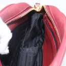PRADA Shoulder Bag Leather 2way Bordeaux Gold Auth ka1044-20