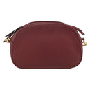 PRADA Shoulder Bag Leather 2way Bordeaux Gold Auth ka1044-2