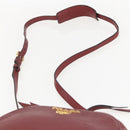 PRADA Shoulder Bag Leather 2way Bordeaux Gold Auth ka1044-8