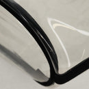 PRADA Hand Bag Vinyl 2way Clear Silver Auth ka1045M-18