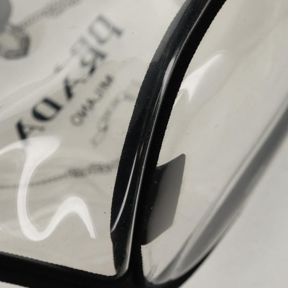 PRADA Hand Bag Vinyl 2way Clear Silver Auth ka1045M