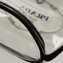 PRADA Hand Bag Vinyl 2way Clear Silver Auth ka1045M-20