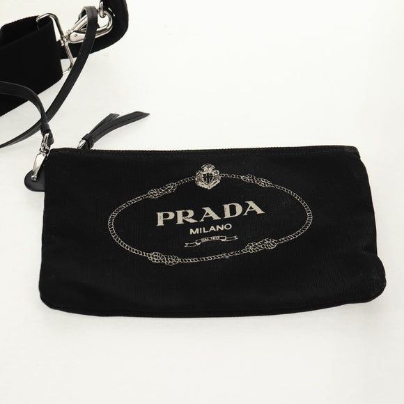 PRADA Hand Bag Vinyl 2way Clear Silver Auth ka1045M