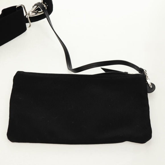 PRADA Hand Bag Vinyl 2way Clear Silver Auth ka1045M