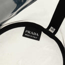 PRADA Hand Bag Vinyl 2way Clear Silver Auth ka1045M-25