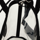 PRADA Hand Bag Vinyl 2way Clear Silver Auth ka1045M-27