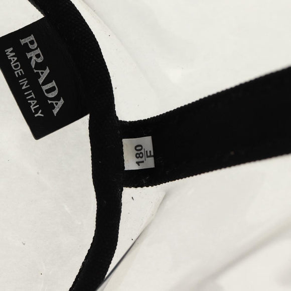 PRADA Hand Bag Vinyl 2way Clear Silver Auth ka1045M