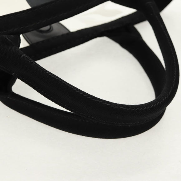 PRADA Hand Bag Vinyl 2way Clear Silver Auth ka1045M