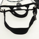 PRADA Hand Bag Vinyl 2way Clear Silver Auth ka1045M-8