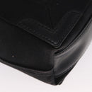 BALENCIAGA Cabas XS Hand Bag Canvas 2way Black Silver 390346 Auth ka1048-17