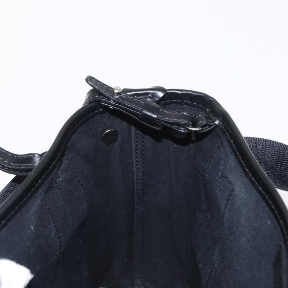 BALENCIAGA Cabas XS Hand Bag Canvas 2way Black Silver 390346 Auth ka1048