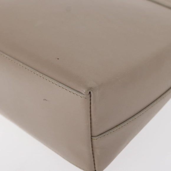 GUCCI Bamboo Hand Bag Leather Beige Gold 001 3444 1887 Auth ka105