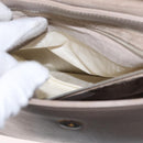 GUCCI Bamboo Hand Bag Leather Beige Gold 001 3444 1887 Auth ka105-11