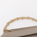 GUCCI Bamboo Hand Bag Leather Beige Gold 001 3444 1887 Auth ka105-8