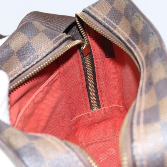 LOUIS VUITTON Damier Ebene Olaf PM Shoulder Bag N41442 LV Auth ka1050