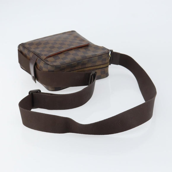 LOUIS VUITTON Damier Ebene Olaf PM Shoulder Bag N41442 LV Auth ka1050