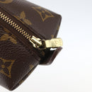 LOUIS VUITTON Monogram Trousse Demi Ronde Cosmetic Pouch M47520 LV Auth ka1052-8