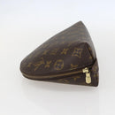 LOUIS VUITTON Monogram Trousse Demi Ronde Cosmetic Pouch M47520 LV Auth ka1052-3