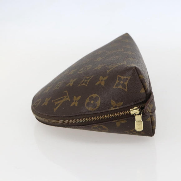 LOUIS VUITTON Monogram Trousse Demi Ronde Cosmetic Pouch M47520 LV Auth ka1052