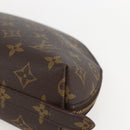 LOUIS VUITTON Monogram Trousse Demi Ronde Cosmetic Pouch M47520 LV Auth ka1052-7