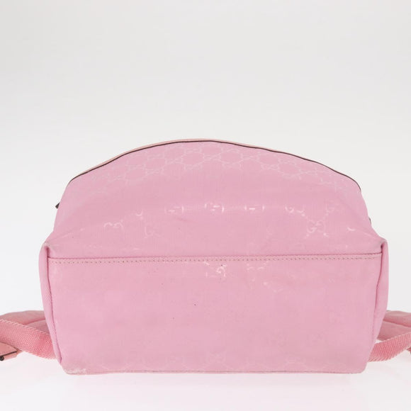 GUCCI GG Implementation Backpack PVC Silver Pink 271327 Auth ka1055