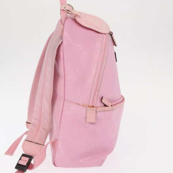 GUCCI GG Implementation Backpack PVC Silver Pink 271327 Auth ka1055