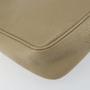 SAINT LAURENT Umhängetasche Leder Beige Silber Auth ka1059-14