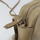 SAINT LAURENT Umhängetasche Leder Beige Silber Auth ka1059-17