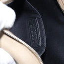 SAINT LAURENT Umhängetasche Leder Beige Silber Auth ka1059-12