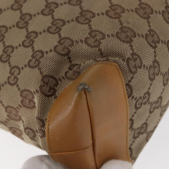 GUCCI GG Canvas Tote Bag Beige Silver 019 0402 1705 Auth ka1063