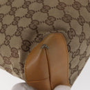GUCCI GG Canvas Tote Bag Beige Silver 019 0402 1705 Auth ka1063-15