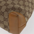GUCCI GG Canvas Tote Bag Beige Silver 019 0402 1705 Auth ka1063-13
