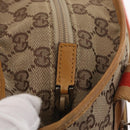 GUCCI GG Canvas Tote Bag Beige Silver 019 0402 1705 Auth ka1063-10