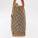 GUCCI GG Canvas Tote Bag Beige Silver 019 0402 1705 Auth ka1063-3