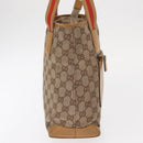 GUCCI GG Canvas Tote Bag Beige Silver 019 0402 1705 Auth ka1063-5
