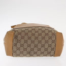 GUCCI GG Canvas Tote Bag Beige Silver 019 0402 1705 Auth ka1063-5