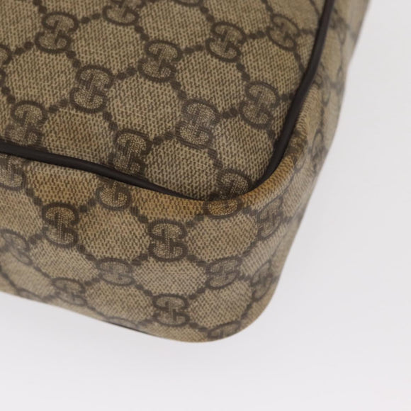 GUCCI GG Supreme Shoulder Bag PVC Beige Gold 201448 Auth ka1064