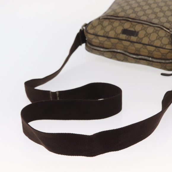 GUCCI GG Supreme Shoulder Bag PVC Beige Gold 201448 Auth ka1064
