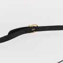Salvatore Ferragamo Gancini Hand Bag Leather 2way Black Gold Auth ka1065-10
