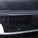 Salvatore Ferragamo Gancini Hand Bag Leather 2way Black Gold Auth ka1065-18