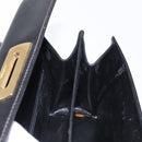 Salvatore Ferragamo Gancini Hand Bag Leather 2way Black Gold Auth ka1065-20