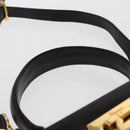 Salvatore Ferragamo Gancini Hand Bag Leather 2way Black Gold Auth ka1065-8