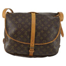 LOUIS VUITTON Monogram Saumur 35 Shoulder Bag M42254 LV Auth ka1066-2