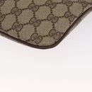GUCCI GG Supreme Web Sherry Line Bag PVC Beige Gold 68 02 047 Auth ka1073-13